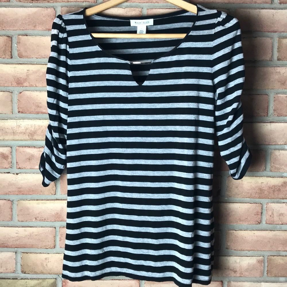 White House Black Market size L striped top